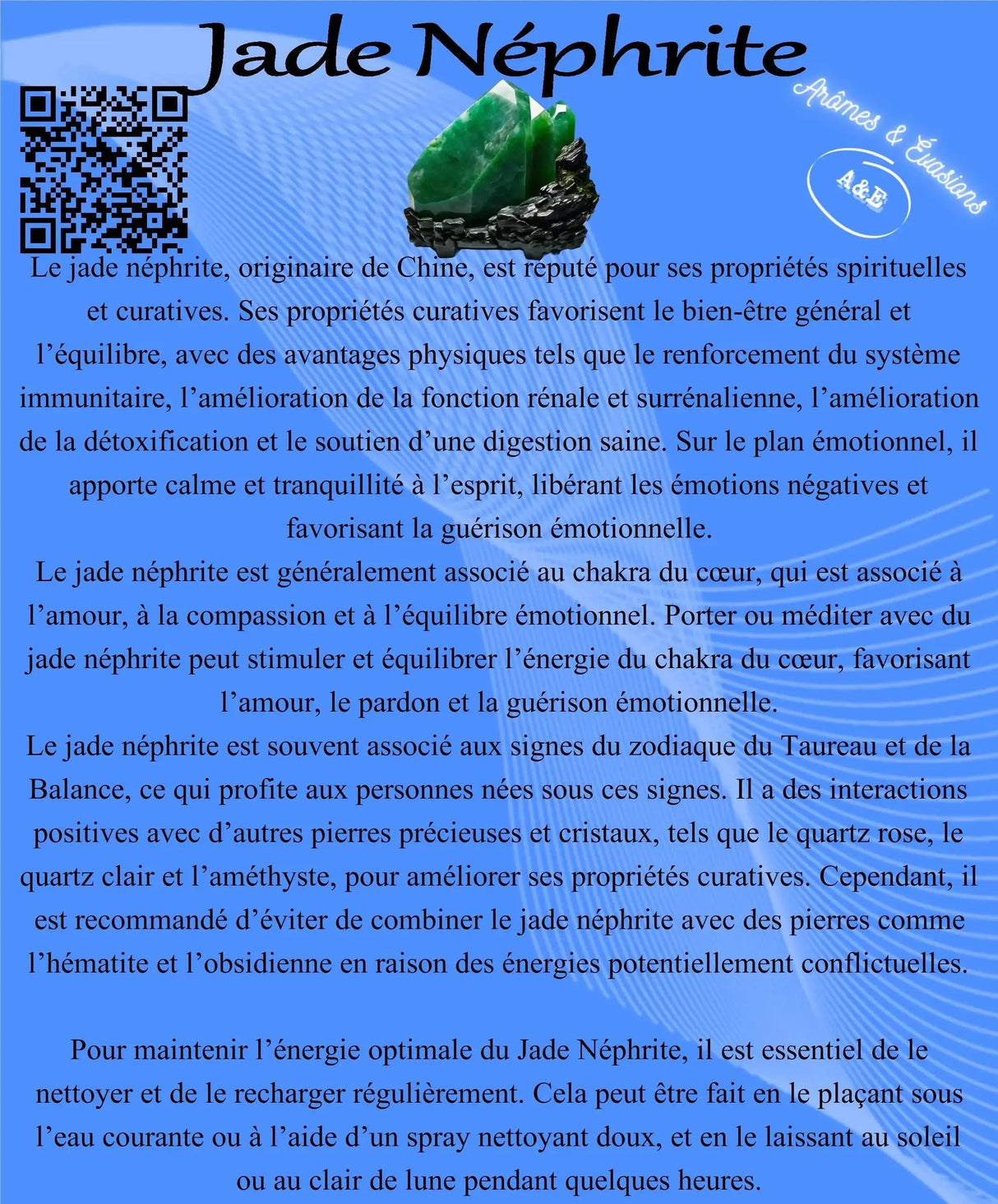 Descriptive Cards - Precious Stones & Crystals - Nephrite Jade