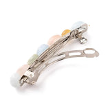 Hair Acessories - Iron Hair Barrette with Natural Gemstone Beads