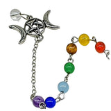 Pendulum - Cone -Tiger Eye - Triple Goddess Pentagram Charms