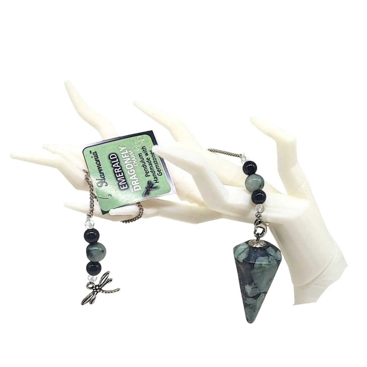 Pendulum -Green Emerald -Dragonflies