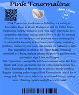 Descriptive Cards - Precious Stones & Crystals - Pink Tourmaline