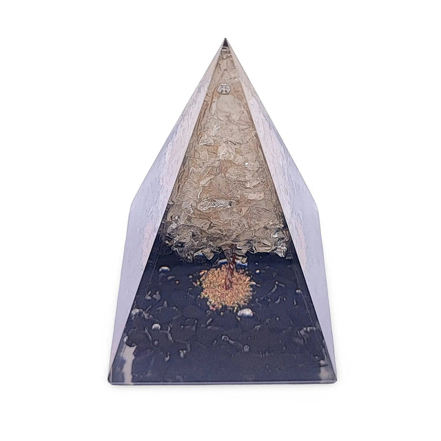 Pyramid -Orgonite -Shungite Gemstones -Crystal Quartz Tree