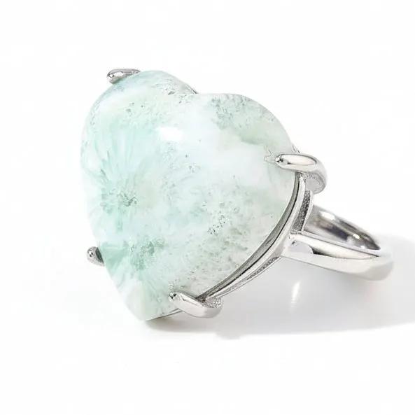 Ring - Hemimorphite - Heart Shape - Adjustable - Pür Sérénité