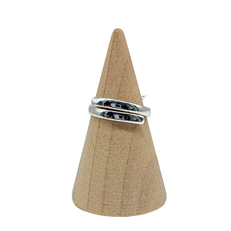 Ring -Black Tourmaline -Solitaire Stone -Adjustable
