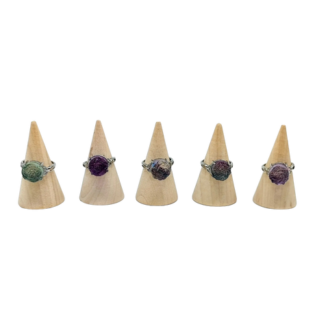 Ring -Fluorite -Flower -Adjustable
