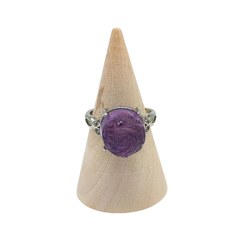 Ring -Fluorite -Flower -Adjustable