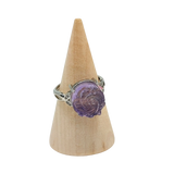 Ring -Fluorite -Flower -Adjustable