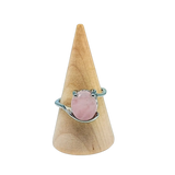Ring - Rose Quartz - Multi Shape Choice - Size 6-10 Rond - Oval
