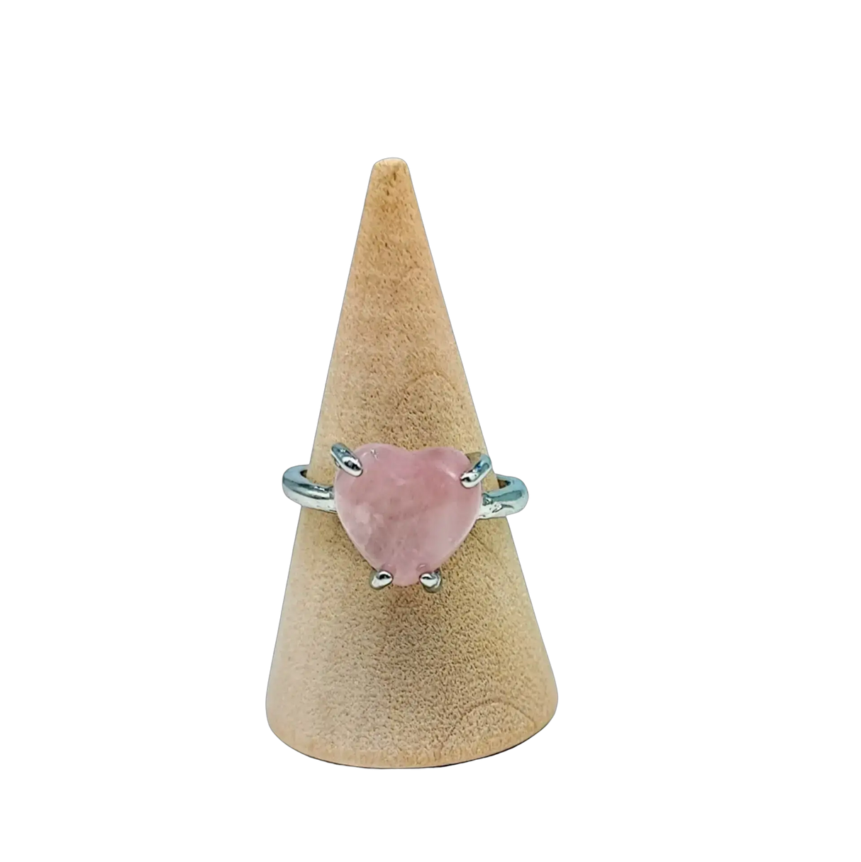 Ring - Rose Quartz - Multi Shape Choice - Size 6-10 Heart