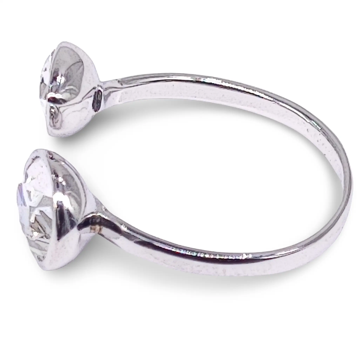 Ring - 925 Sterling Silver - Adjustable - Crystal Quartz
