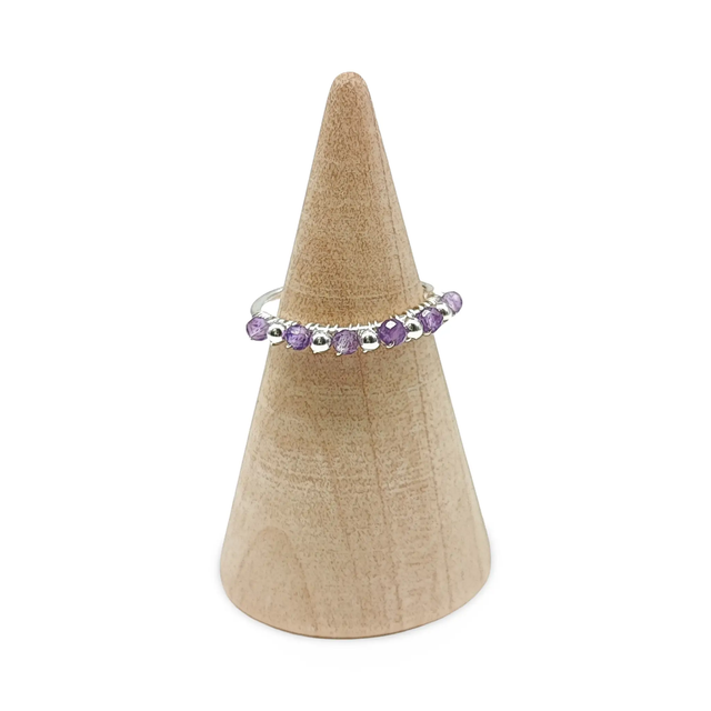 Ring -925 Sterling Silver -Natural Stone -Adjustable