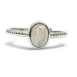 Ring - Adjustable - Natural Labradorite Cuff Ring