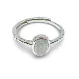 Ring - Adjustable - Natural Labradorite Cuff Ring