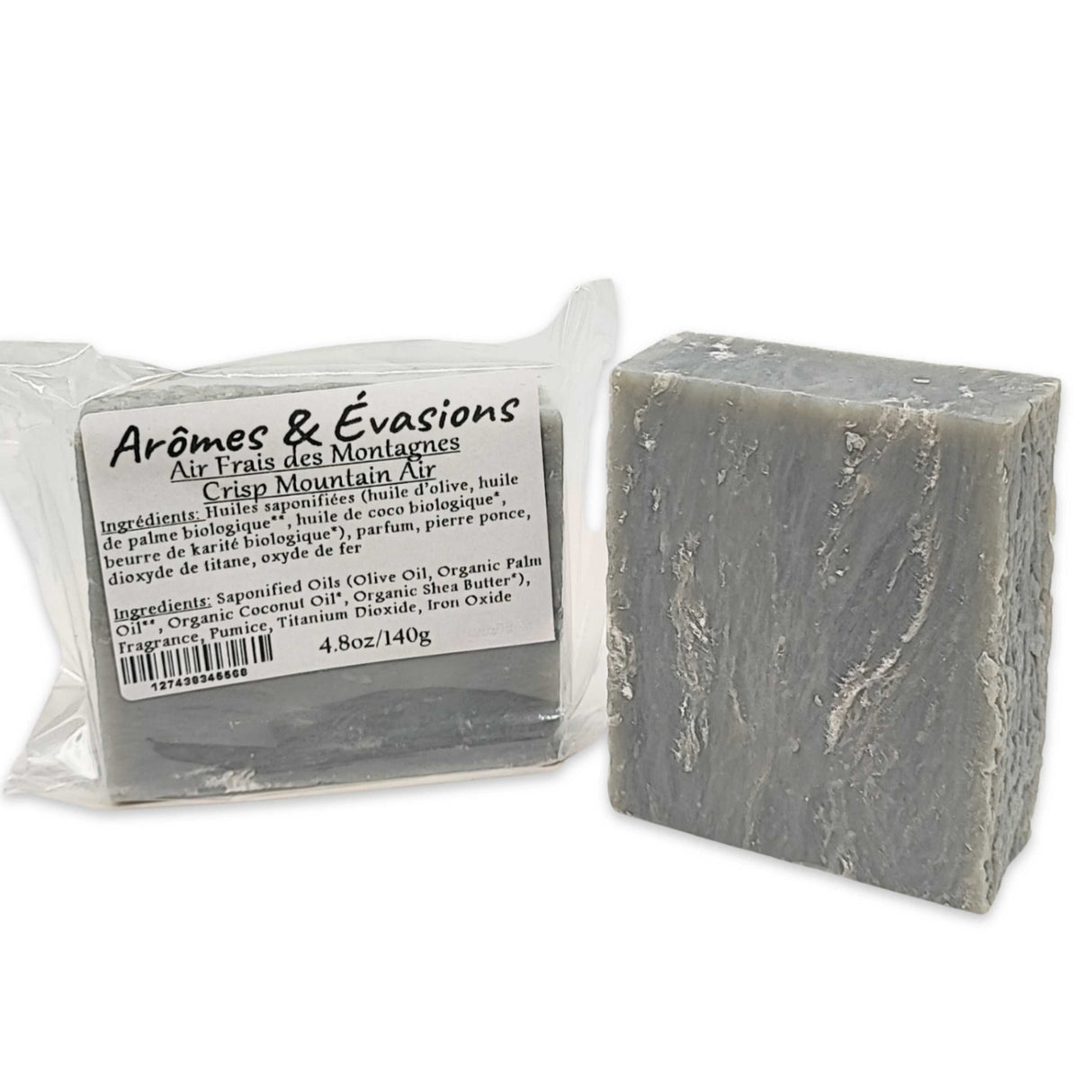Soap Bar - Cold Process - Crisp Mountain Air - For Men - 5oz