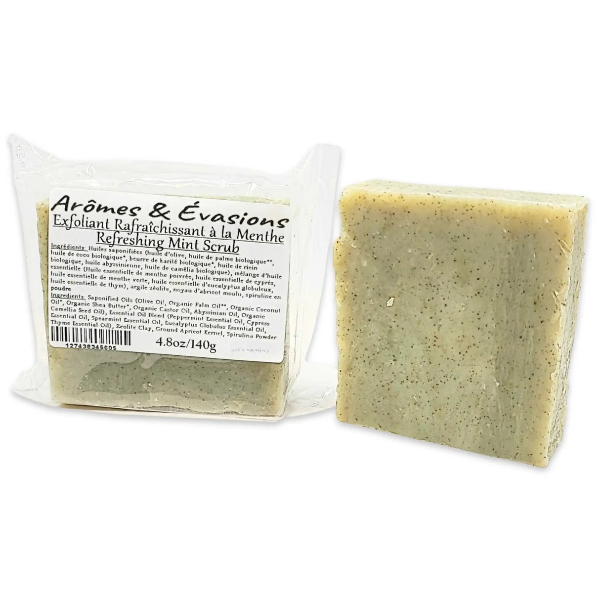 Soap Bar -Cold Process -Refreshing Mint Scrub