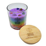 Soy Scented Candle - 7 Chakras - With Crystals