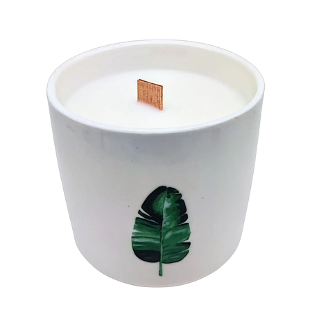 Scented Soy Candle - Botanical Garden - Lemon Honeysuckle Green Leaf 2