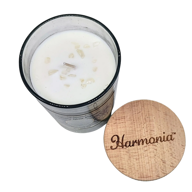 Soy Candle -Harmonia Clarity -Patchouli & Crystal Stone -9oz