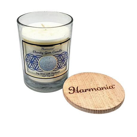 Soy Candle -Harmonia Clarity -Patchouli & Crystal Stone -9oz