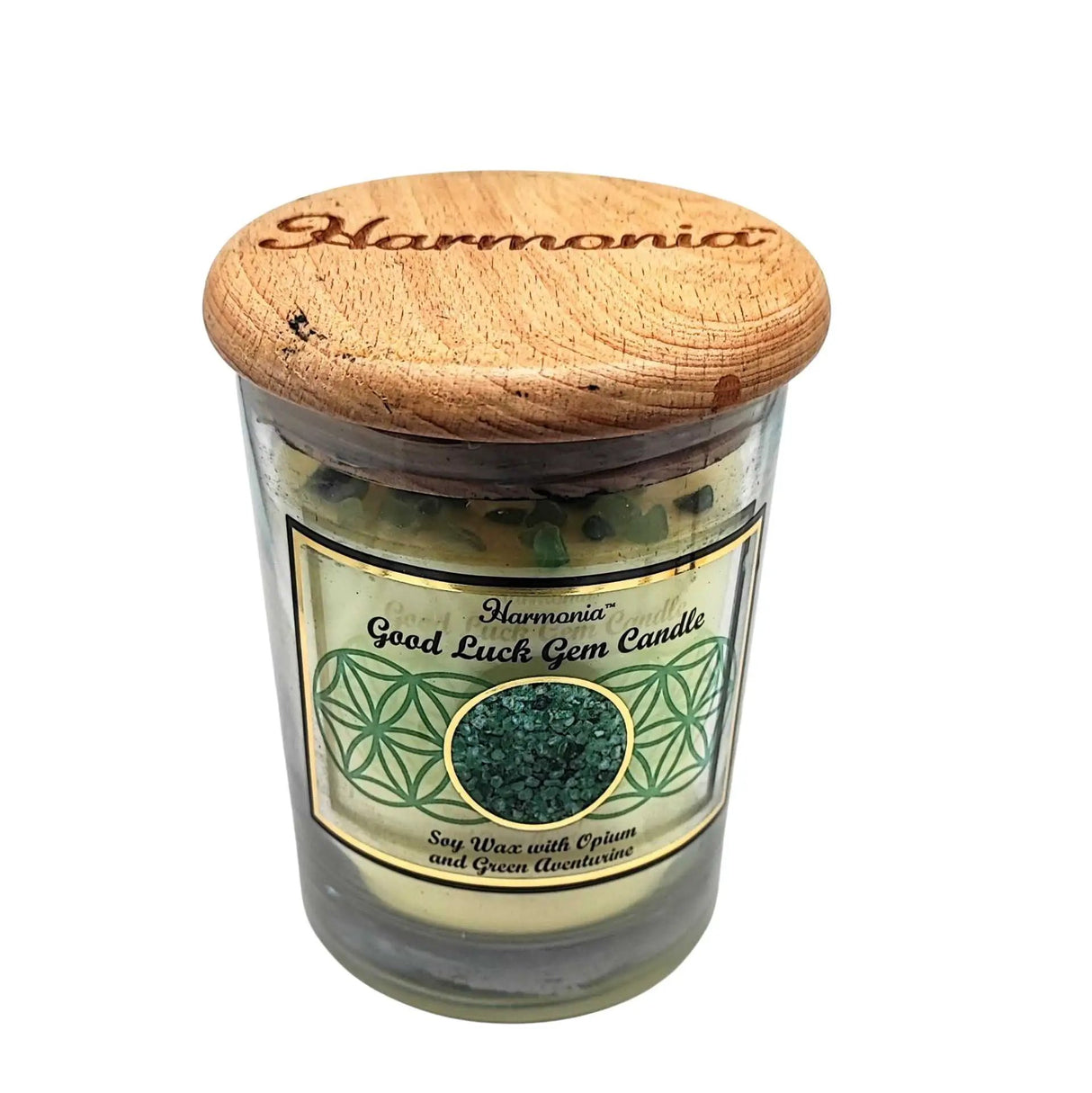 Soy Candle -Harmonia Good Luck -Opium & Green Aventurine -9oz