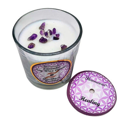 Soy Candle -Harmonia Healing -Lavender & Amethyst -3oz