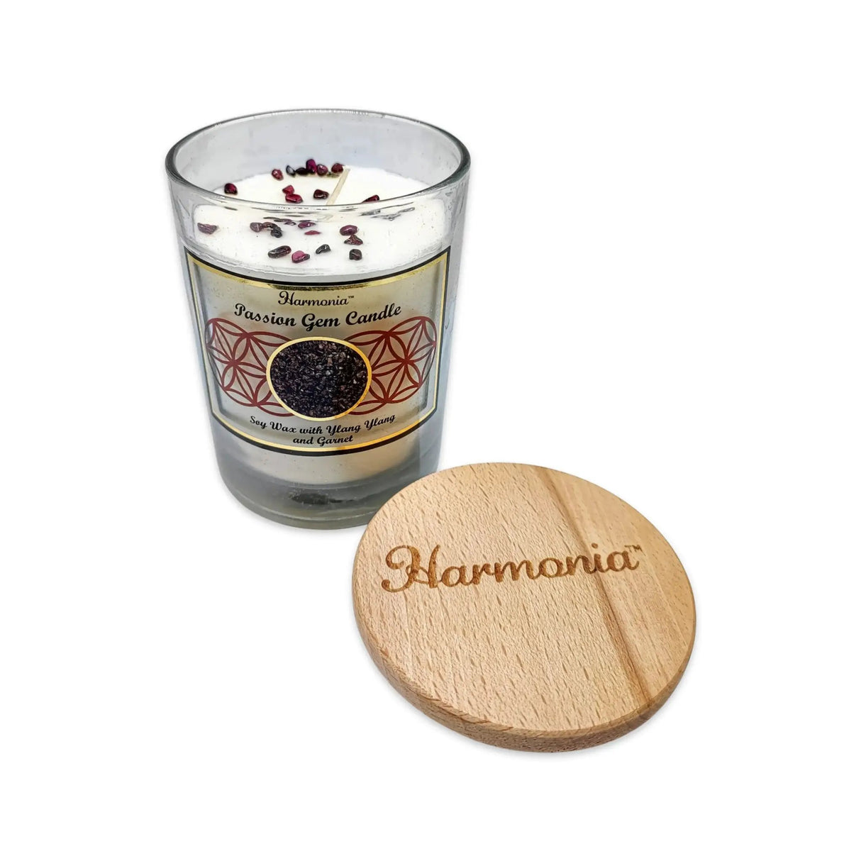 Soy Candle -Harmonia Passion -Ylang Ylang & Garnet Stone -9oz