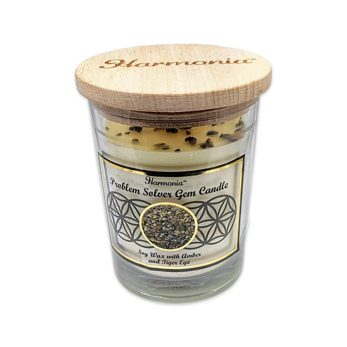Soy Candle -Harmonia Problem Solver -Amber & Tiger Eye -9oz