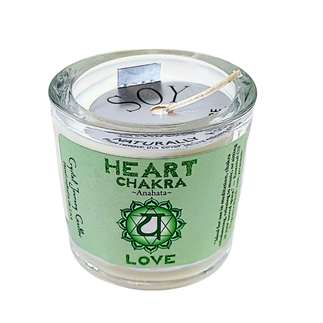 Soy Candle - Chakra 4 - Heart - 3.5oz