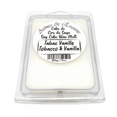 Soy -Scented Wax Melts Tart Cube Tobacco & Vanilla