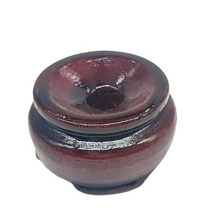 Sphere -Stand with no Legs -Burgundy Wood -1.5" Dia