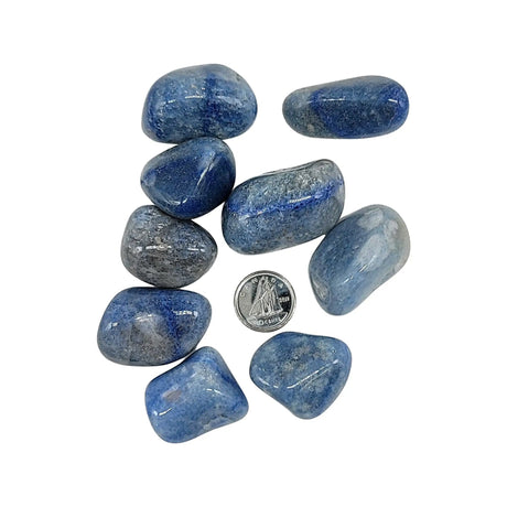 Stone -Blue Quartz -Tumbled -Medium