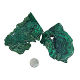 Stone -Malachite Slices -Tumbled -80g to 100g