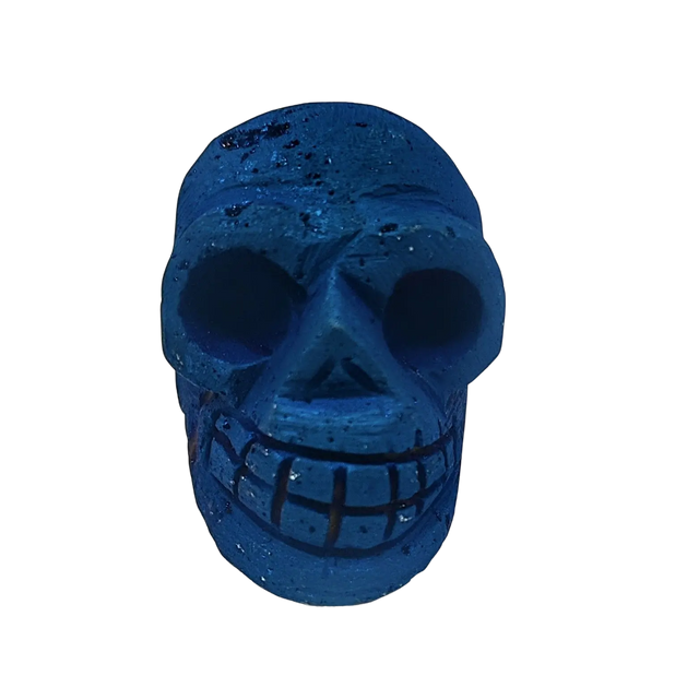 Stone -Skull -Quartz Electroplate Natural -Druzy -Geode