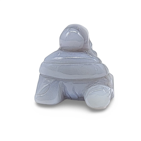 Stone -Natural Grey Agate -Sculpture -Buddha