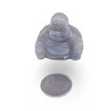 Stone -Natural Grey Agate -Sculpture -Buddha