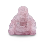 Stone - Natural Rose Quartz - Sculpture -Buddha