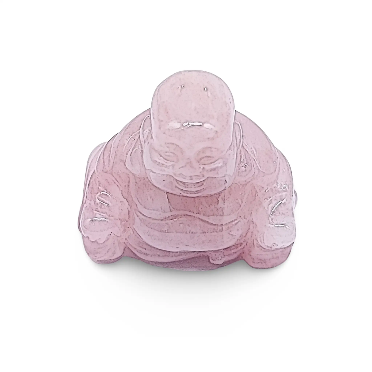 Stone - Natural Rose Quartz - Sculpture -Buddha