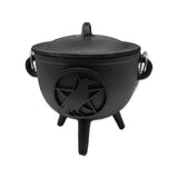 Wicca & Pagan -Cauldron -Cast Iron -Raven & Pentacle -4.5''