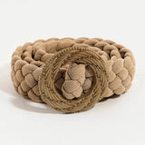 Collections by Fame Accessories - Braided Circle Buckle Belt