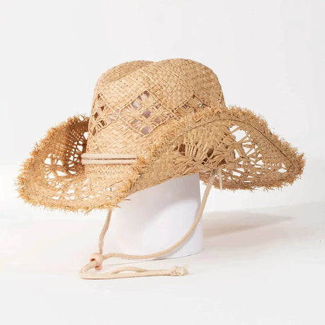 Clothing & Accessories - Western Straw Fringe Cowboy Hat