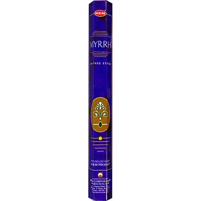 HEM Incense Sticks Myrrh 20-stick pack in deep blue box