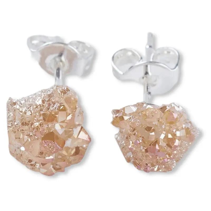 Earrings - Natural Druzy Agate