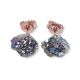 Earrings - Natural Druzy Agate