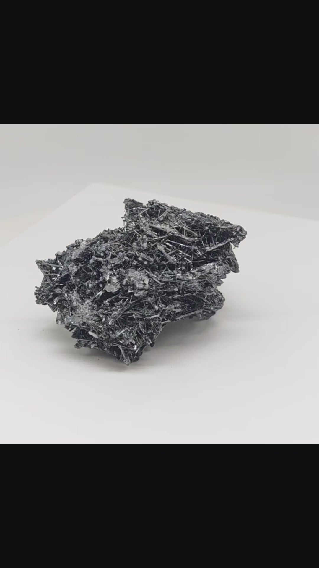 Stone - Collector Piece - Rare Stibnite Crystal Cluster - Natural Antimony Mineral Specimen - 308g