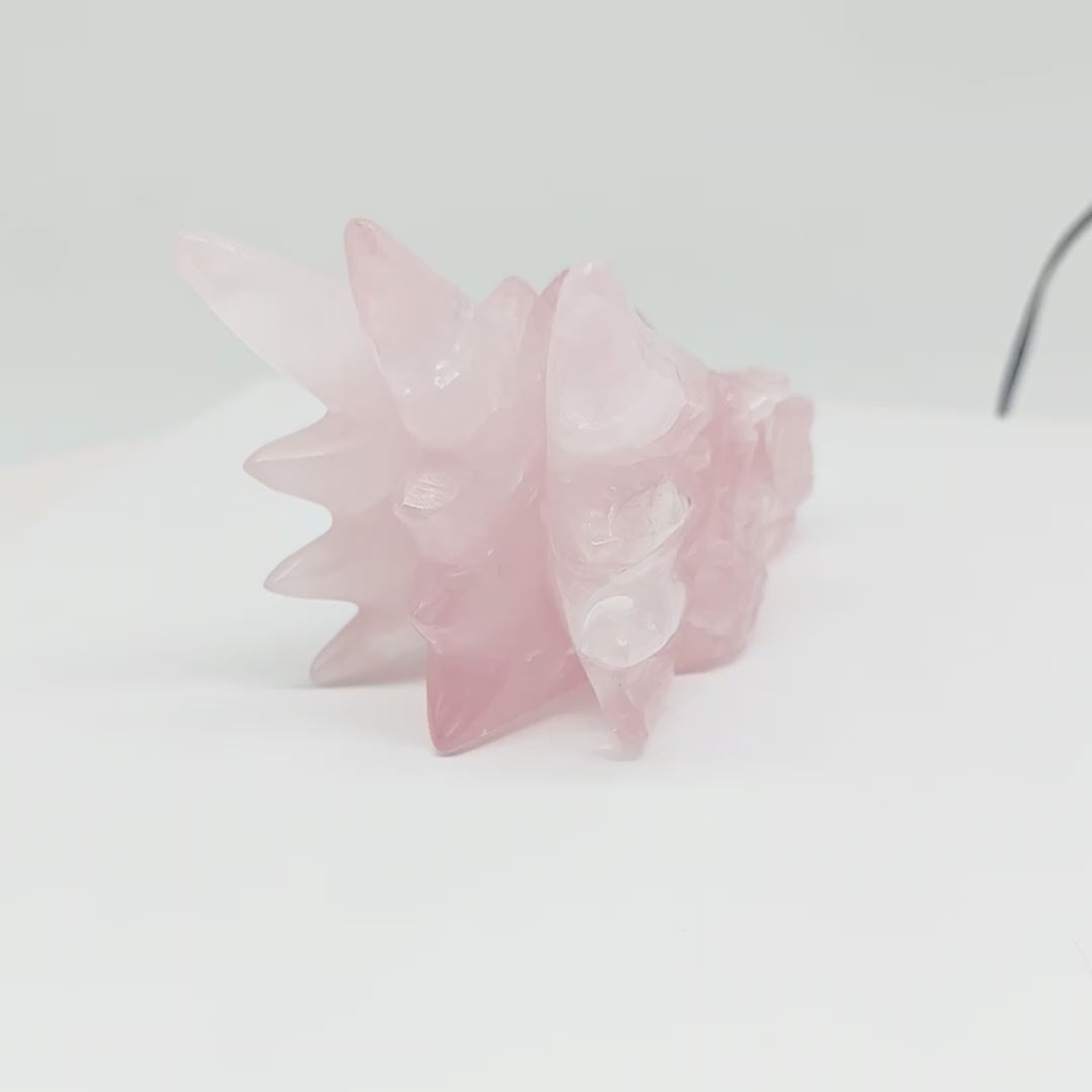 Pierre - Crâne de Dragon - Quartz Rose - 5" - 425g