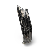Pür Sérénité Orthoceras fossil sculpture in polished black stone, 1080g