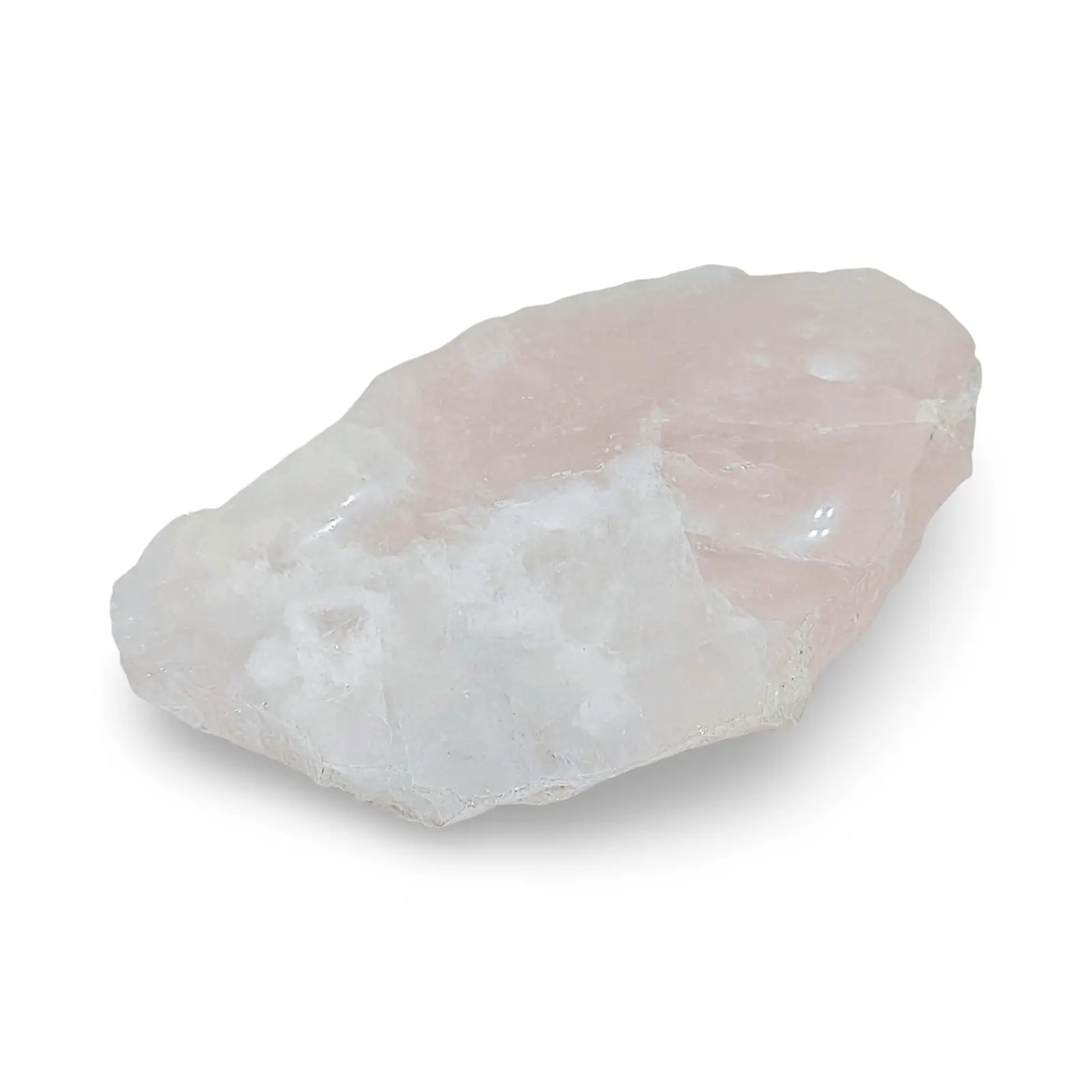 Rose Quartz slab, natural pink crystal, 1460g loose stone