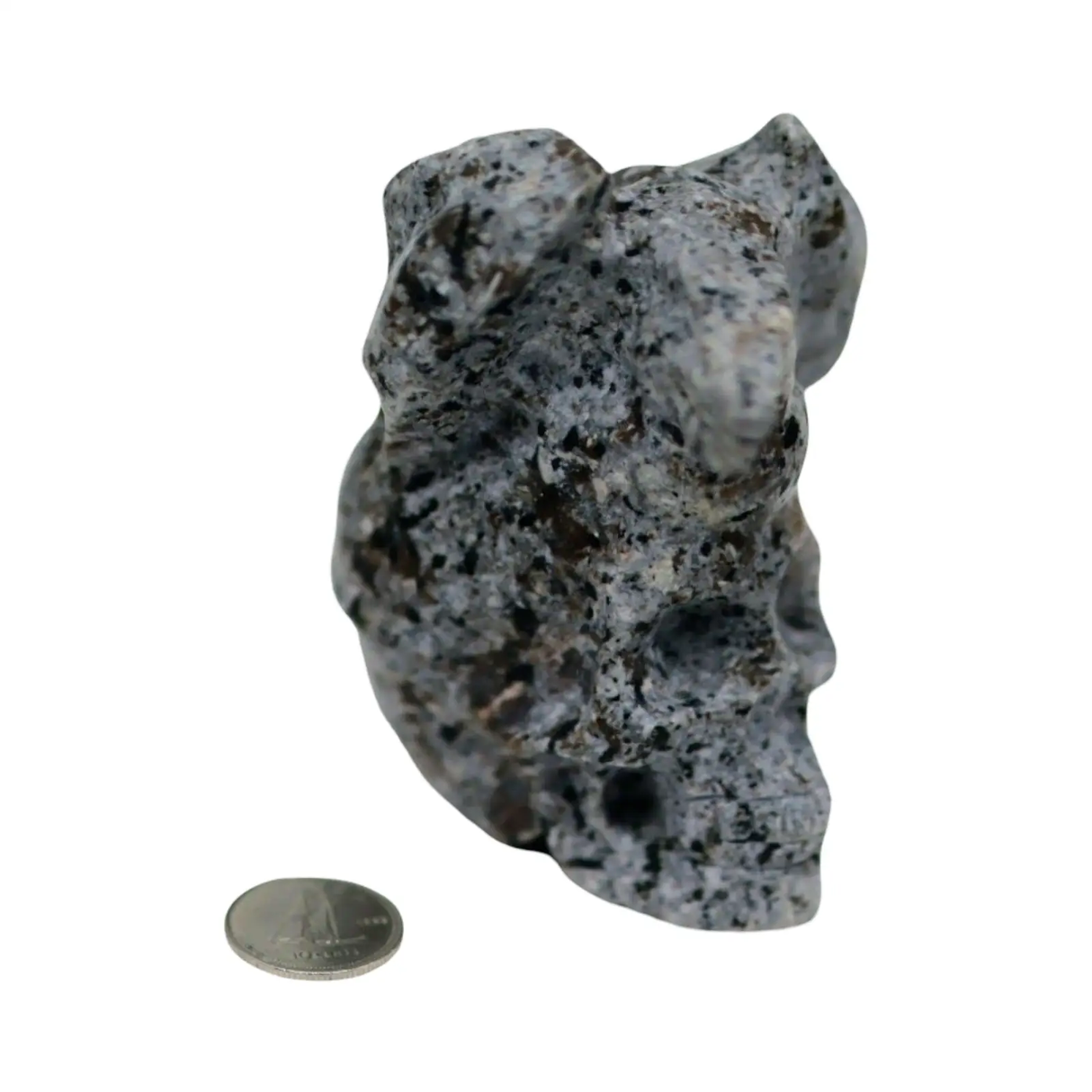 Stone - Natural Syenite Crystal - Sculpture - Skull - Pür Sérénité