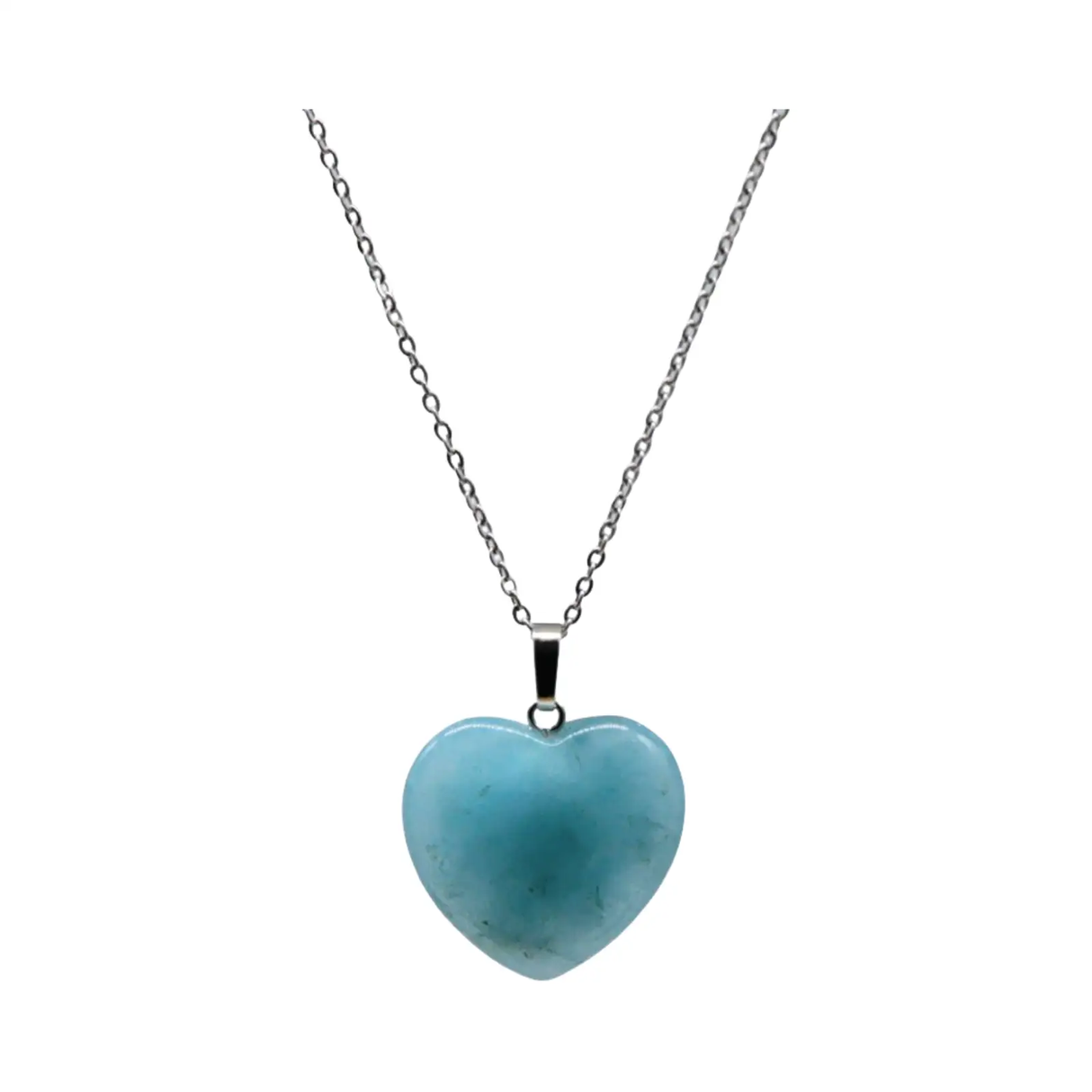 Necklace - Heart Shaped - Turquoise Jade - Pür Sérénité