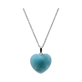 Necklace - Heart Shaped - Turquoise Jade - Pür Sérénité